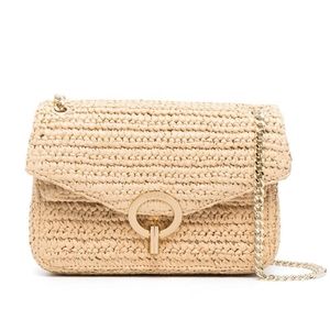SANDRO Yza woven shoulder bag